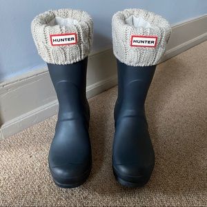 Hunter Original short rain boot with sweater sock